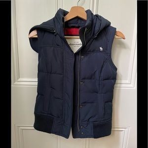 Kids Abercrombie & Fitch Puffer Vest with Removable Hood